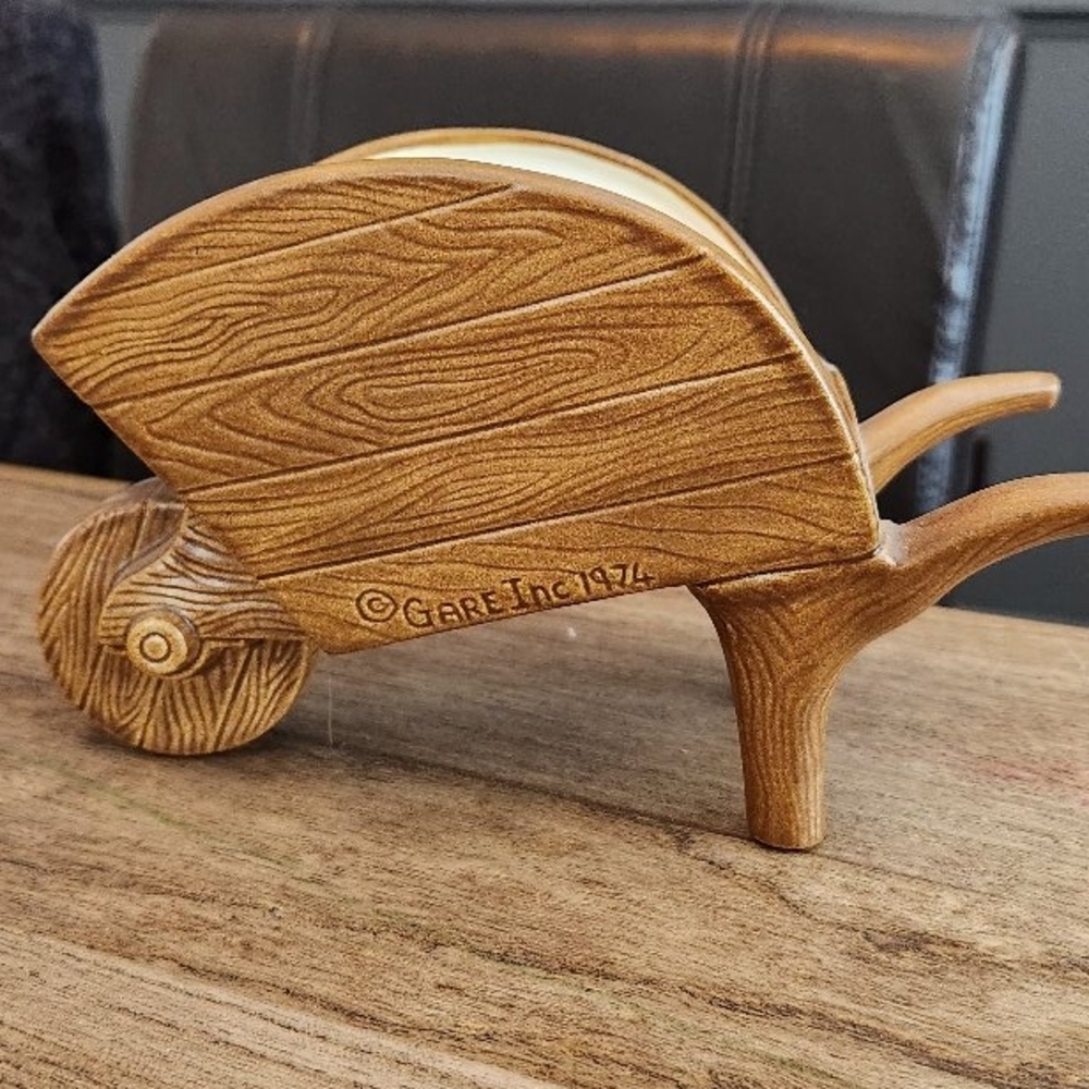 Gare Wooden Wheelbarrow Decor Accent